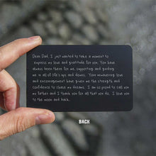 Load image into Gallery viewer, Personalized ENGRAVED Wallet Card
