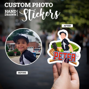 Create your own Custom Stickers for Baseball Kids Sticker Personalized
