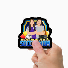 Load image into Gallery viewer, Takes a Lot of Balls to Be a Soccer Mom Sticker Personalized
