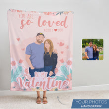 Load image into Gallery viewer, Customized Blanket The Best Gift for Valentine&#39;s Day
