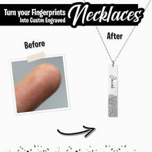 Load image into Gallery viewer, Personalized Fingerprint Bar Necklace
