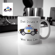 Load image into Gallery viewer, Childs Drawing Police Dad Mug
